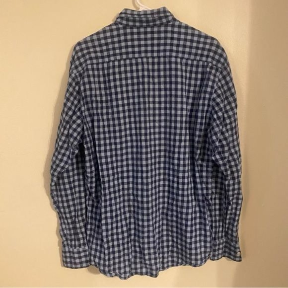Linea Rosso Signature Blue Checkered Long Sleeve Button Down‎ Men’s Large - Picture 4 of 5